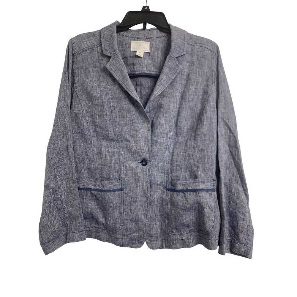 Caslon Kinen‎ Linen Lightweight Cropped Blazer Size P/L